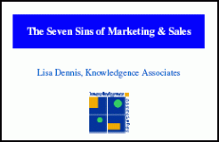 The Seven Sins of Marketing &amp; Sales by Lisa Dennis